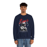 Brave Warrior Roman Gladiator Graphic Print Unisex Heavy Blend Crewneck Sweatshirt Bold Motivational Streetwear Pullover