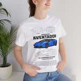 Blue Hypercar Blueprint Unisex Heavy Cotton Tee High Performance Streetwear Design for Car Enthusiasts Racers and Speed Lovers