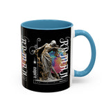 Sculptural Future Statue Art Accent Coffee Mug 11oz 15oz Greek Goddess Cosmic Abstract Splash Bold Artistic Streetwear Ceramic Cup