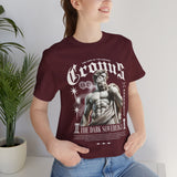 Cronus The Dark Sovereign Unisex Jersey Short Sleeve Tee Greek Mythology Statue Graphic Streetwear Gothic Bold Artistic Fashion T Shirt
