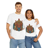 Unisex Balinese Barong Mask Graphic T Shirt Mythical Cultural Warrior Spirit Inspired Tee Tribal Festival Art Streetwear Heavy Cotton Top