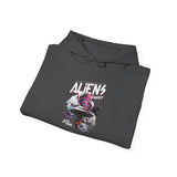 Aliens Exist UFO Graphic Unisex Heavy Blend Hooded Sweatshirt Sci Fi Streetwear Alien Space Hoodie
