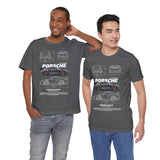 Ultra Sleek Performance Sports Coupe Blueprint Art Unisex Heavy Cotton Tee for Car Lovers and Streetwear Fans