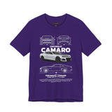 Camaro American Muscle Power Coupe Illustration Unisex Heavy Cotton Tee Premium Streetwear Graphic for Gearheads and Car Enthusiasts