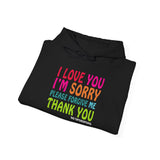 Ho’oponopono Hoodie Heavy Blend Pullover Unisex Sweatshirt Healing Affirmation Spiritual Gratitude Mindfulness Positive Energy Streetwear