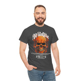 Wildfire Skull Flames Unisex Heavy Cotton Tee Gothic Inferno Graphic Bold Streetwear Motivational Statement T Shirt
