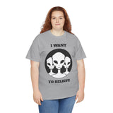 Unisex I Want To Believe Alien T Shirt Vintage UFO Graphic Tee Extraterrestrial Space Themed Sci Fi Paranormal Conspiracy Inspired Streetwear Top
