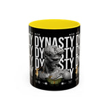 Dynasty Accent Coffee Mug 11oz 15oz Black Ceramic Mug with Roman Statue Bust and Butterfly Artwork for History Lovers and Modern Art Fans