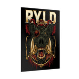 Jabali Warlord Glossy Poster Epic Warrior Wall Art Fantasy Beast Battle Design for Gothic Home Décor, Gaming Rooms, and Bold Fall Aesthetics