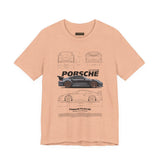 Ultra Sleek Performance Sports Coupe Blueprint Art Unisex Heavy Cotton Tee for Car Lovers and Streetwear Fans