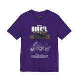 Ducati Inspired Power Cruiser Motorcycle Graphic Unisex Heavy Cotton Tee Premium Streetwear T Shirt for Riders Bikers Enthusiasts and Everyday Wear