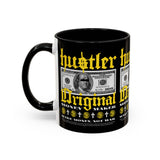 Hustler Original Money Maker Accent Coffee Mug 11oz 15oz Streetwear Bold Dollar Bill Graphic Motivational Entrepreneur Ceramic Cup