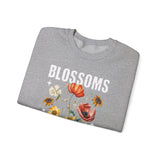 Blossoms Floral Crewneck Sweatshirt Comfortable Unisex Pullover Timeless Charm Streetwear Nature Inspired Empowerment Design Perfect Gift for Garden Lovers Friends Birthdays Cozy Days Casual Wear