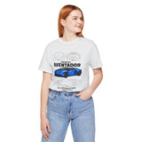 Blue Hypercar Blueprint Unisex Heavy Cotton Tee High Performance Streetwear Design for Car Enthusiasts Racers and Speed Lovers