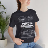 Toyota Supra Blueprint MK4 Japanese Sports Coupe Inspired Graphic T Shirt JDM Performance Streetwear Racing Culture Automotive Art Unisex Tee