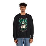I Don’t Care True Freedom Angel Unisex Heavy Blend Crewneck Sweatshirt Gothic Cherub Graphic Bold Motivational Streetwear Statement Pullover