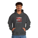 Love Yourself Deep Unisex Heavy Blend Hooded Sweatshirt Self Love Graphic Hoodie Rose Motivational Quote Streetwear Positive Affirmation Fashion Empowerment Apparel