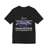 Porsche 911 GT3 RS Berry Purple Inspired Illustrated Sports Car Graphic T Shirt Luxury Performance Racing Streetwear Unisex Heavy Cotton Tee High Speed Motorsport Lifestyle Gift For Car Enthusiasts