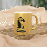 Tate Night Logo TopG (Silver\Gold) Metallic Ceramic Mug Luxury Coffee Tea Cup Motivational Hustler Entrepreneur Mindset Gift