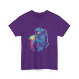 Galactic Dream Astronaut Neon Art Unisex Heavy Cotton Tee Bold Cosmic Streetwear Graphic T Shirt Vibrant Space Design Comfortable Classic Fit Everyday Wear Perfect Gift for Sci Fi Lovers and Creative...