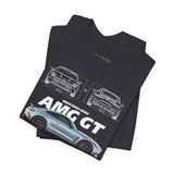 Silver Grand Tourer Coupe Artwork Unisex Heavy Cotton Tee High Performance Inspired Streetwear Graphic Shirt For Car Lovers And Modern Automotive Art Fans