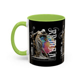 Sculptural Future Statue Art Accent Coffee Mug 11oz 15oz Greek Goddess Cosmic Abstract Splash Bold Artistic Streetwear Ceramic Cup