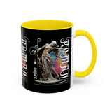 Sculptural Future Statue Art Accent Coffee Mug 11oz 15oz Greek Goddess Cosmic Abstract Splash Bold Artistic Streetwear Ceramic Cup