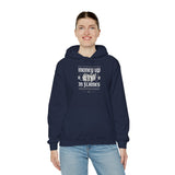 Money Up In Flames Unisex Heavy Blend Hooded Sweatshirt Graphic Hoodie Black Bold Hustle Fire Money Design Streetwear Entrepreneur Alpha Mindset Wealth Fashion