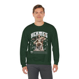 Hermes Greek Mythology Unisex Heavy Blend Crewneck Sweatshirt Ancient God of Communication and Travel Graphic Pullover