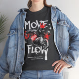 Move With Flow Breakdance Graphic Unisex Heavy Cotton Tee Hip Hop Streetwear Dance Rhythm Urban Style T Shirt