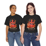 Goddess The Mother Durga T Shirt Divine Shakti Devi Maa Graphic Tee Navratri Durga Puja Festival Wear Hindu Spiritual Devotional Unisex Cotton Casual Streetwear Gift For Devotees