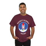 Rocket Science Rocks Unisex Heavy Cotton Tee Space Exploration T Shirt Astronomy STEM Education Science Lover Gift Astronaut Geek Nerd Graphic Top