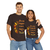 Unisex Ho’oponopono Sunflower T Shirt Healing Affirmation Tee Spiritual Gratitude Mindfulness Inspired Positive Energy Heavy Cotton Graphic Top