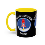 Rocket Science Rocks Accent Coffee Mug 11oz 15oz Space Lover Science Gift Black White Two Tone Ceramic Cup