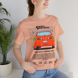 Legendary Orange Street Machine Rear View Unisex Heavy Cotton Tee Powerful JDM Inspired Car Art Graphic Shirt for Collectors and Gearheads