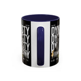 Dynasty Accent Coffee Mug 11oz 15oz Black Ceramic Mug with Roman Statue Bust and Butterfly Artwork for History Lovers and Modern Art Fans