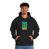 The Watcher Owl All Seeing Wisdom Unisex Heavy Blend Hoodie Neon Mystic Streetwear Futuristic Owl Symbol Glow Design For Creators Visionaries Spiritual Thinkers And Night Owls