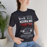 Japanese Hybrid Supercar Inspired Graphic T Shirt Modern NSX Style Performance Car Art Automotive Streetwear Unisex Tee High Speed Racing Lifestyle Shirt for Car Enthusiasts
