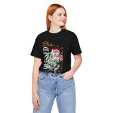 Blessed Praying Hands Floral Christian Graphic Unisex Jersey Short Sleeve Tee Faith Inspired Religious Streetwear Bold Motivational T Shirt