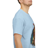 Unisex Balinese Barong Mask Graphic T Shirt Mythical Cultural Warrior Spirit Inspired Tee Tribal Festival Art Streetwear Heavy Cotton Top