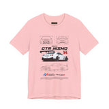 White Track Racing Blueprint Artwork Unisex Heavy Cotton Tee High Performance Inspired Streetwear Graphic Shirt For Car Lovers And Speed Enthusiasts