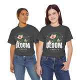 Bloom Stronger Floral Graphic Unisex Heavy Cotton Tee Comfortable Motivational Streetwear Inspirational Empowerment T Shirt Perfect Gift for Nature Lovers Self Growth Casual Wear