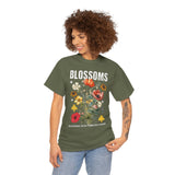 Blossoms Floral Graphic Unisex Heavy Cotton Tee Comfortable Streetwear Timeless Charm Motivational Nature Inspired T Shirt Perfect Gift for Garden Lovers Friends Birthdays Casual Everyday Wear