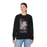 Blessed Praying Hands Floral Christian Graphic Unisex Heavy Blend Crewneck Sweatshirt Faith Inspired Religious Streetwear Bold Motivational Pullover