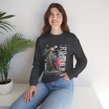 Sculptural Future Statue Art Graphic Unisex Heavy Blend Crewneck Sweatshirt Cosmic Greek Goddess Abstract Streetwear Pullover