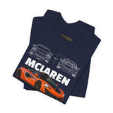Orange Hypercar Blueprint Unisex Heavy Cotton Tee High Detail Automotive Art Streetwear Graphic for Car Enthusiasts and Daily Wear