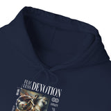 Fearless Devotion Unisex Heavy Blend Hooded Sweatshirt Loyalty Commitment Courage Graphic Streetwear Pullover Hoodie