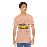 Yellow High Performance Sports Coupe Blueprint Art Unisex Heavy Cotton Tee Premium Streetwear For Car Enthusiasts Gearheads And Collectors