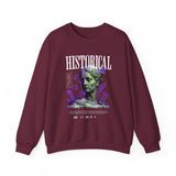 Historical Statue Graphic Premium Unisex Heavy Blend Crewneck Sweatshirt Vintage Aesthetic Streetwear Pullover