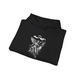 Fly High Angel Design Unisex Heavy Blend Hooded Sweatshirt Spiritual Guardian Winged Warrior Streetwear Hoodie